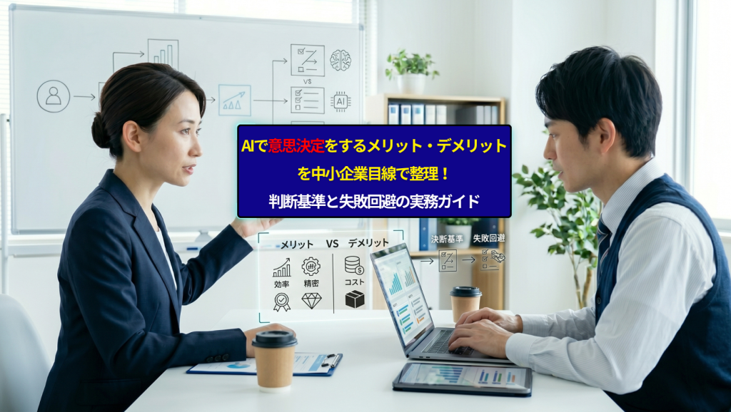 AIで意思決定をするメリット・デメリットを中小企業目線で整理！判断基準と失敗回避の実務ガイド