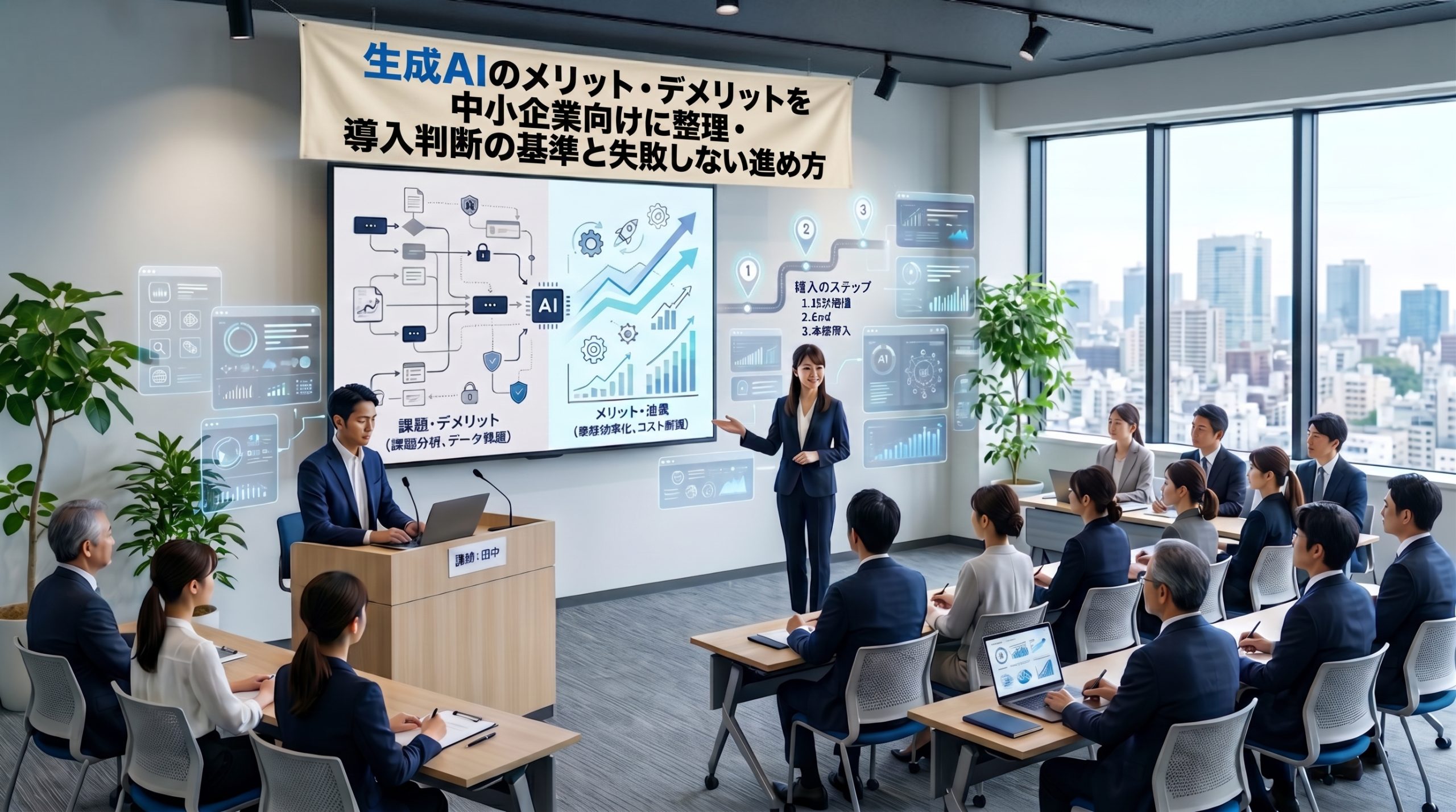 生成AIのメリット・デメリットを中小企業向けに整理・導入判断の基準と失敗しない進め方
