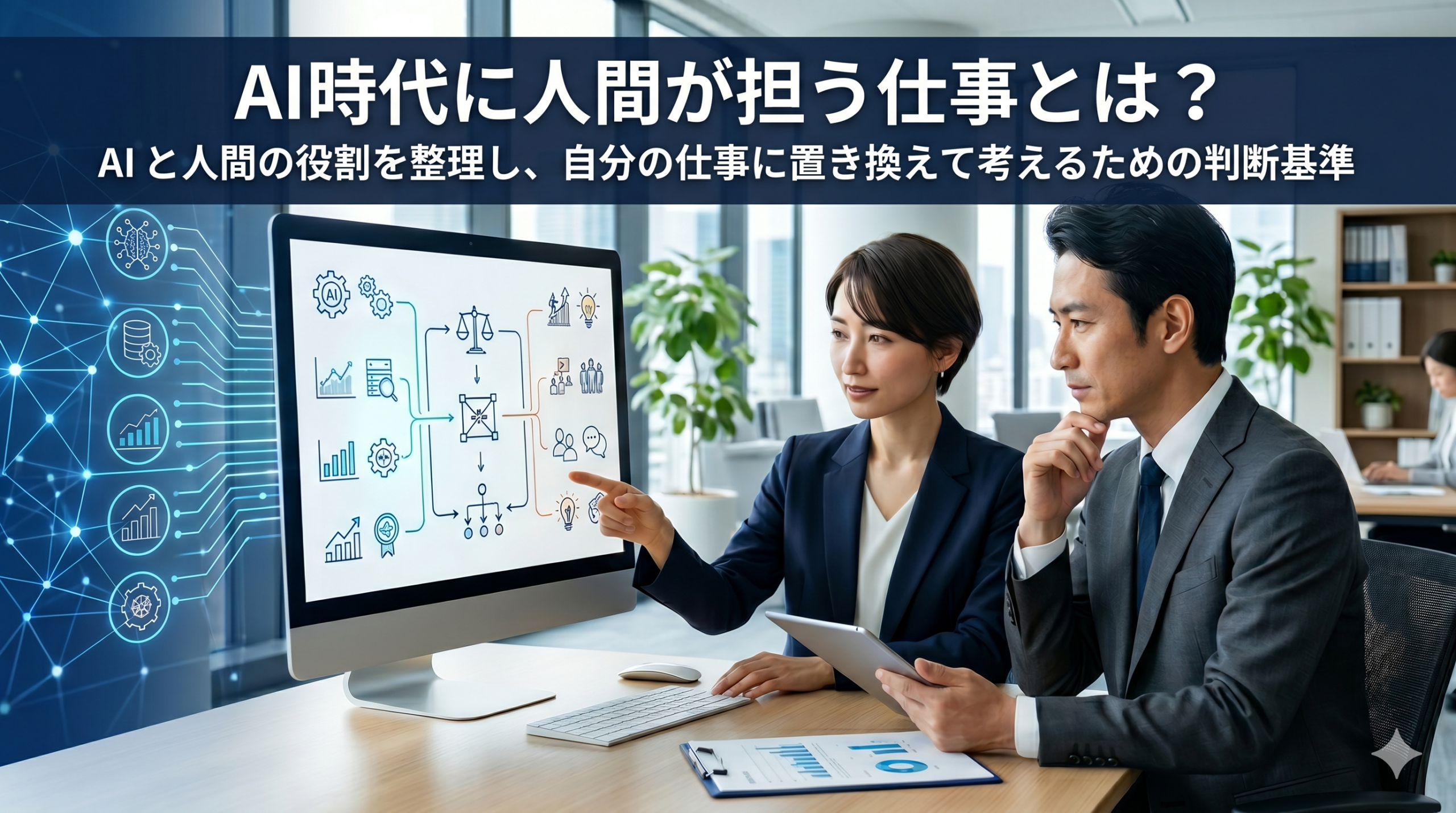 AI時代に人間が担う仕事とは？AIと人間の役割を整理し、自分の仕事に置き換えて考えるための判断基準