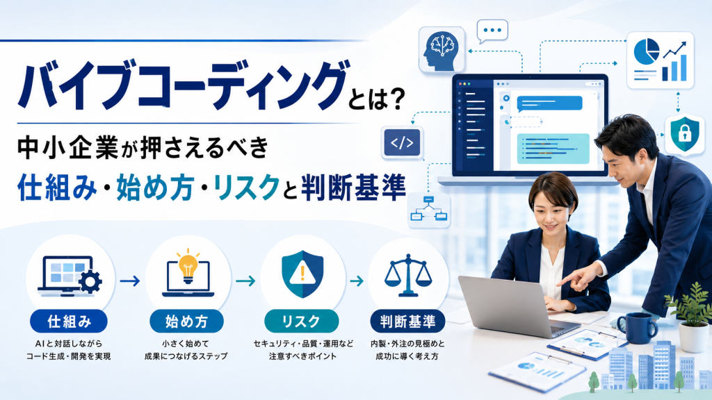 バイブコーディングとは?中小企業が押さえるべき仕組み・始め方・リスクと判断基準６